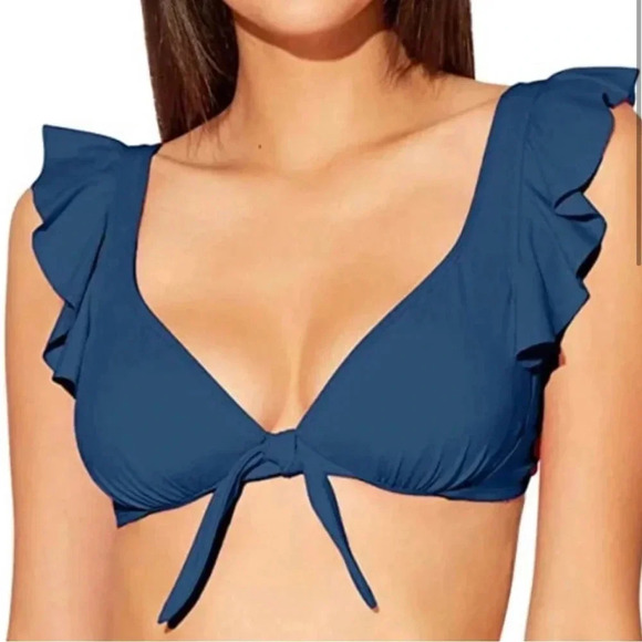 Bleu Rod Beattie Rufflicious Underwire Bikini Top Size 8 Bottom Size 6 - Picture 2 of 9